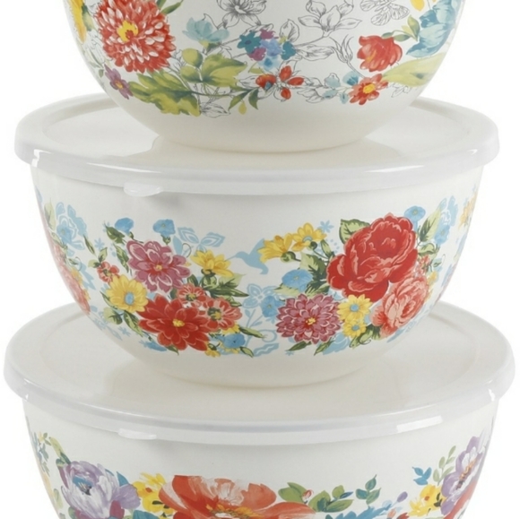 Pioneer Woman Sweet Romance Mixing Bowl Set - Picture 2 of 5
